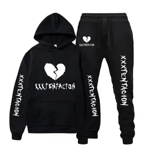 2-Piece Heartbreak Hoodie and Jogging Set, Hip Hop Streetwear, Unisex, Logo Print, Soft Blended Cotton, For Men and Women, TikTok Trending GARMENTARY
