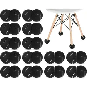 40 Pieces Pre-Cut Tennis Balls for Furniture Leg and Floor Protection — Chair Tennis Ball Foot Covers for Floor Protection, Chair and Desk Leg Coverings, Black