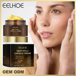 EELHOE Vitamin C Capsule Face Cream with Niacinamide, Hydrating & Brightening Moisturizer for All Skin Types