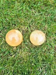 Honey Calcite Spheres