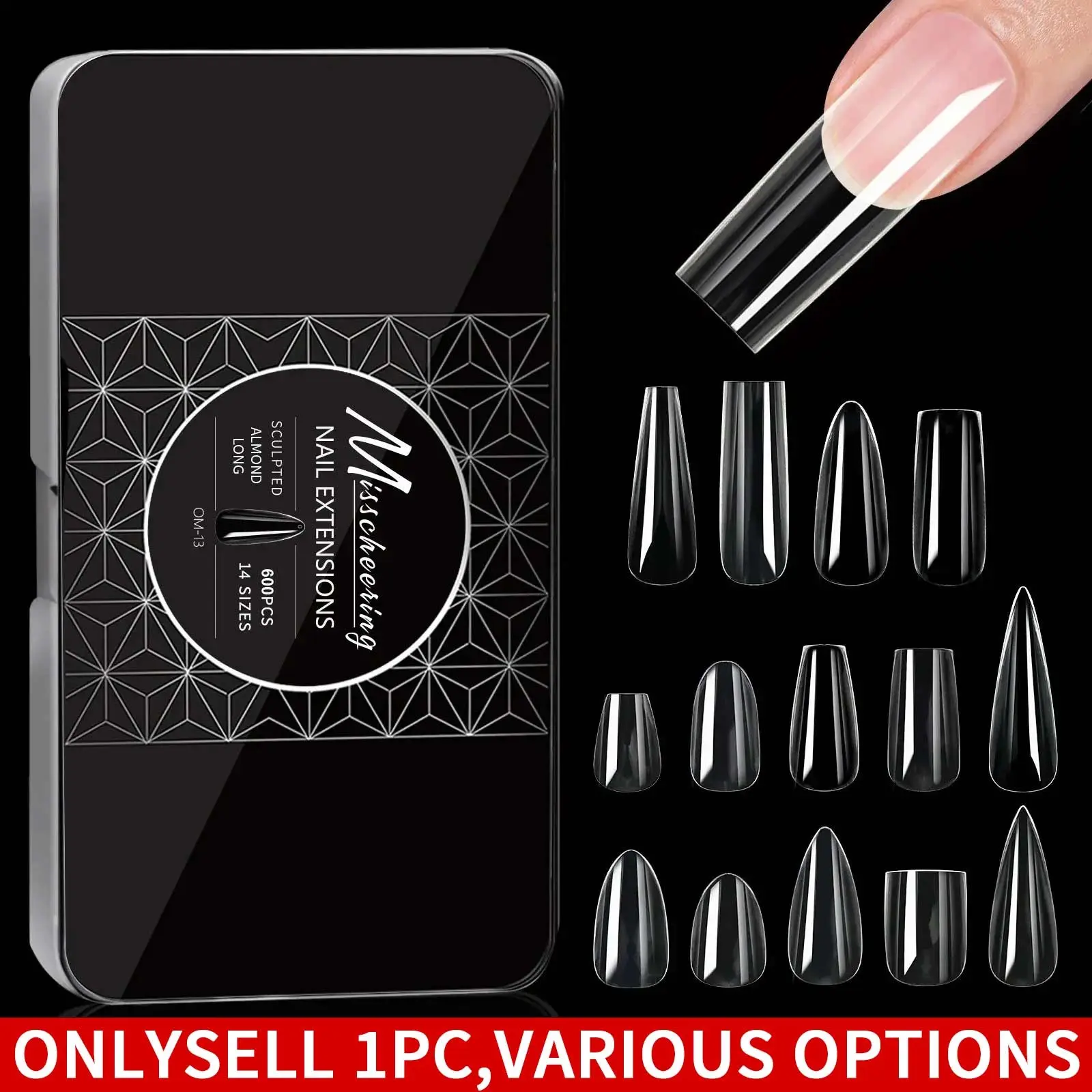 250/500/504/600Pcs Soft Gel Nail Tips, Extension Nail Tips, False Nails Tips, Ultra-Thin Front End Thickened Hard Full Cover Fake Nails Extensions, Natural Sculpted Ballet/ Coffin /Almond /Square Shape, Premium Quality Press On Nails Manicure Supplies