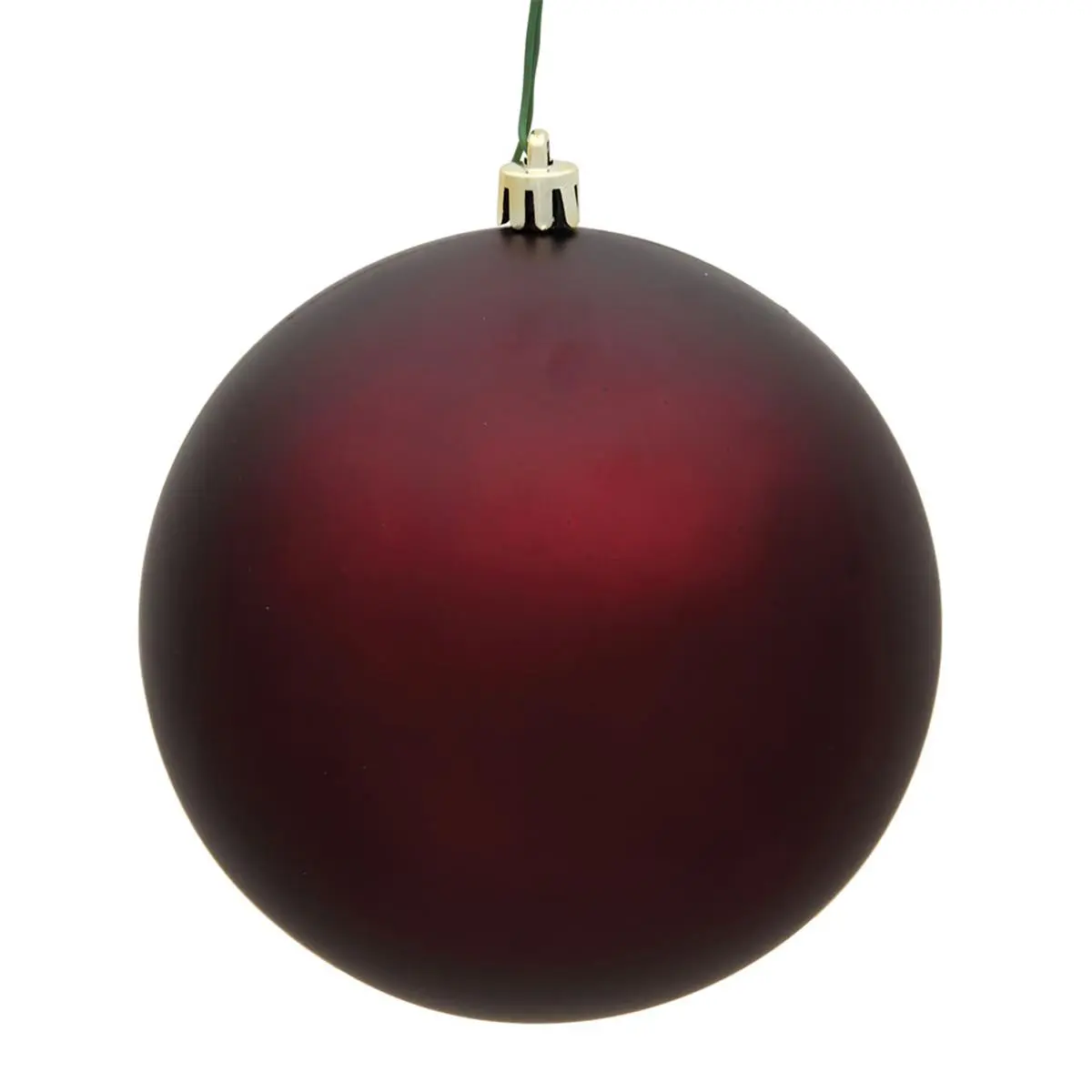 212 MAIN 3 in. Burgundy Matte UV-Treated Plastic Christmas Ornament Balls, 12 per Bag - Christmas Decorations, Holiday Home Festive Decor