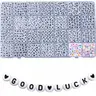 Acrylic Letter Beads Set, DIY Necklace Keychain Bracelet Making Kit, Jewelry Making Supplies, 840pcs (4x7 Flat Round), 28 Grid Box, Gift for Women Beginners, Bead Assortment, Diy Beading Accessories, Diy Jewelry Accessories