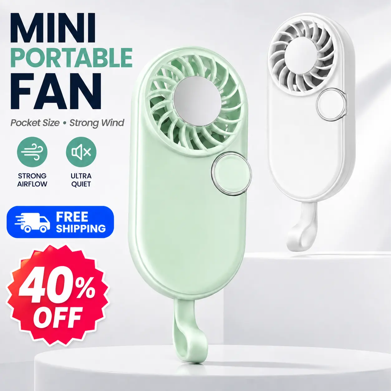 Lipstick-sized mini portable fan with 100 adjustable speed settings; pocketable, foldable cooling fan for summer travel, outdoor use, dorms, home, and everyday essentials; dorm essential