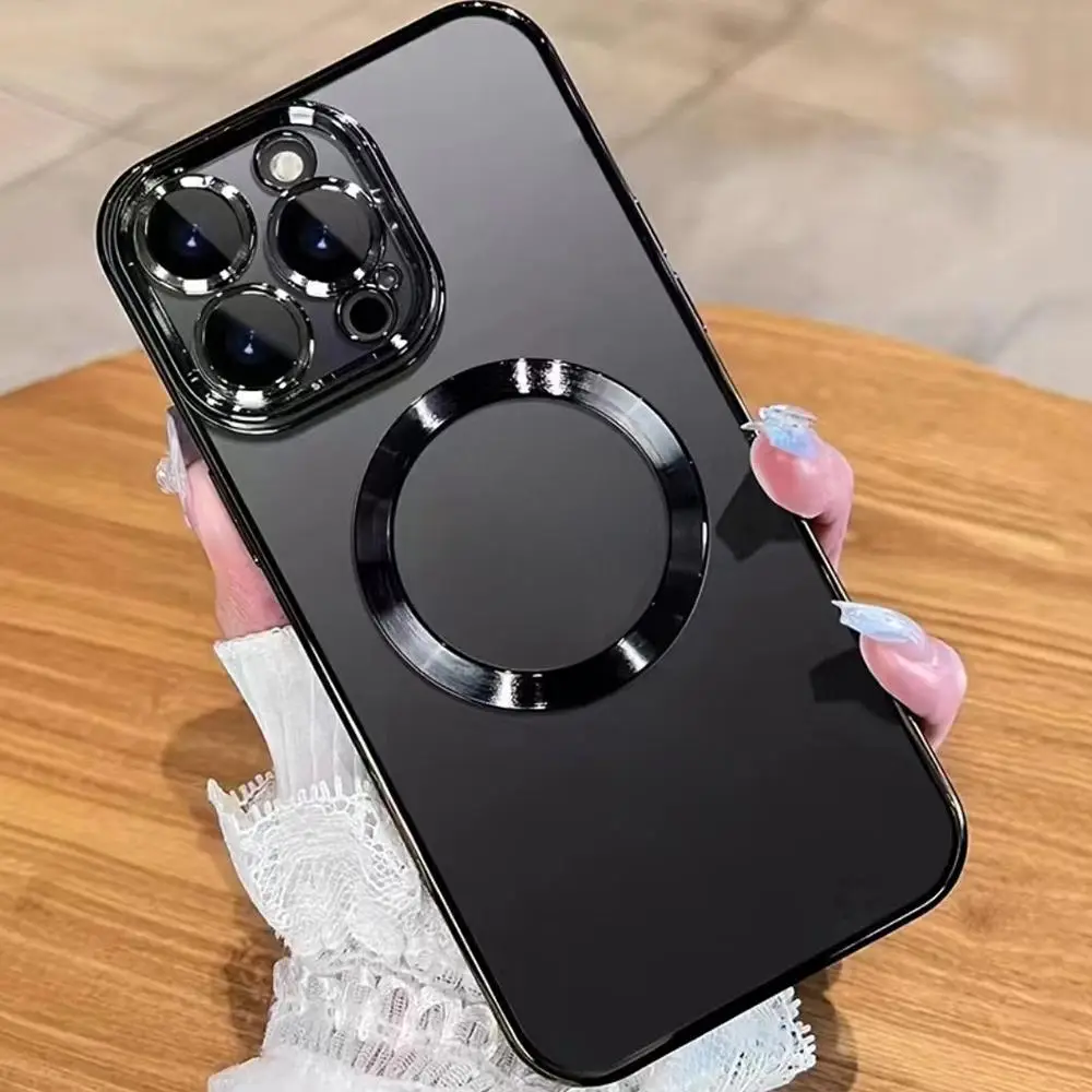 Magnetic Phone Case, 1 Piece Anti-fall Mobile Phone Protective Cover, Durable Phone Cases For iPhone X Series 8P 11 12 13 14 15 Pro Max Case iPhone 15