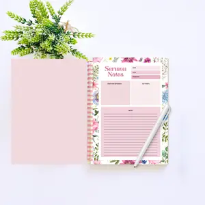 Sermon Notes Journal with Spiral Bound for Her