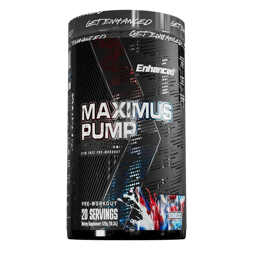 Maximus Pump Non-Stim Pre Workout Powder | Caffeine-Free Pre Workout Drink Mix | Citrulline & Beta-Alanine Formula | Fruit Punch