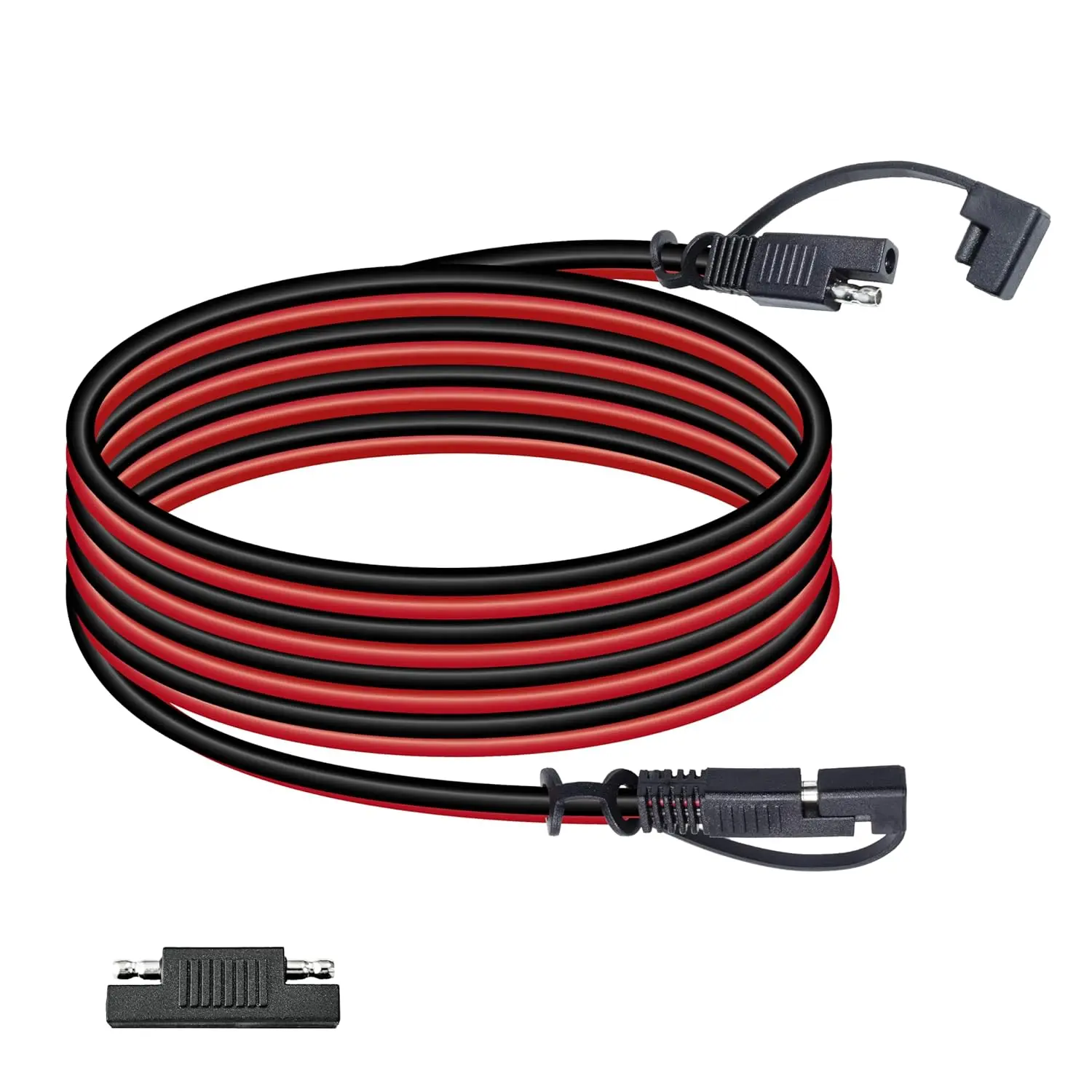 16AWG 12FT Battery Charger Cable, SAE to SAE Terminal Quick Disconnect Harness, 2 Pin Connectors Extension Cables Cord for Car, Motorcycle, Solar Panel
