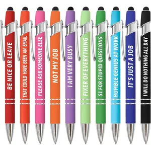 Funny Pens Sarcastic Ballpoint Pens for Adults Snarky Office Supplies for Coworker Women Men Work Colleague Favors 10 count