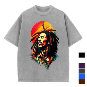 Reggae Music Legend Graphic Tee Colorful Rasta Vibes Casual Shirt