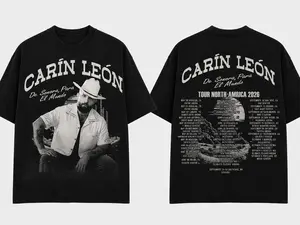 Carín León De Sonora, Para El Mundo 2026 Tour Unisex Oversized Cotton T-Shirt, The Oscarin T-Shirt , Vintage Music Merch T-Shirt, Latin Pop Music, New Album Gift For Fans