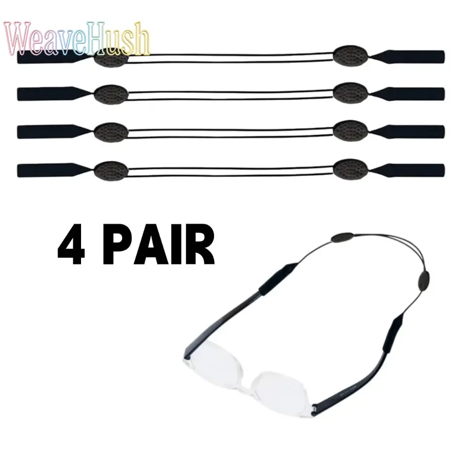 Unisex Plastic Adjustable Eyewear Retainer - Ultra-Soft Snug No-Slip Glasses Ear Hook Grip, Flexible Lightweight Holder Strap, Comfortable Secure Fit for Sports, Everyday Use