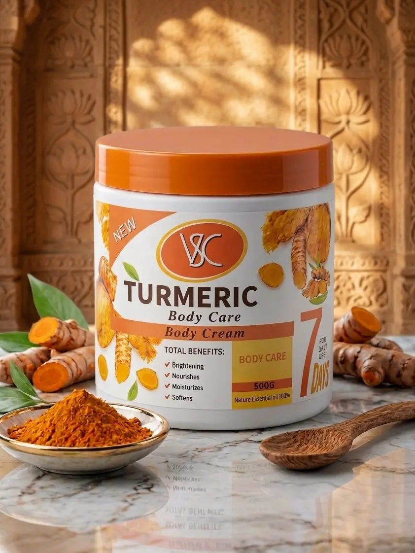 EASYGLOWING Turmeric Collagen Face & Body Cream, Hydrating Body Care Moisturizer, Brightening, Smooth Lightweight Skin Care Product