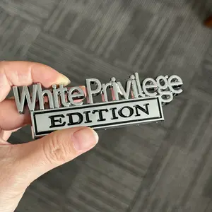 White Privilege Edition 3D Emblem Sticker Badge, Funny Decals for Car, Truck, SUV, Motorcycle
