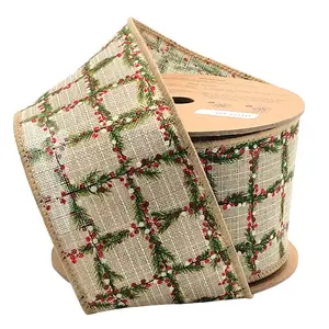 2 1/2" Wired Ribbon | "Metallic Net" Gold | 10 Yard Roll