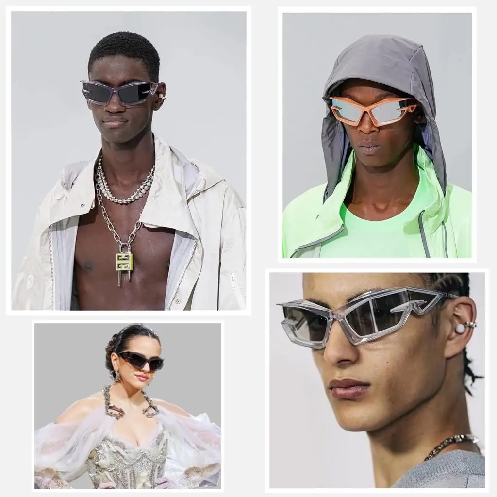 NWOT Y2K Oversized Cat Eye Sunglasses for Women Men - Jelly Color Block Futurist y2k cat eye futuristic fashion glasses protection - Temu main image 4