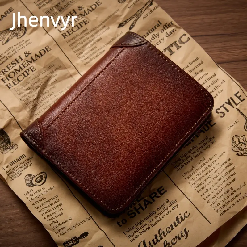 Men's Leather Bifold Wallet, Slim Profile Design with RFID Blocking and 11 Card Slots, Cow Hide, Boyfriends