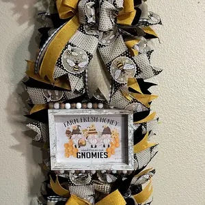 HoneyBee Gnome Front Door Decor