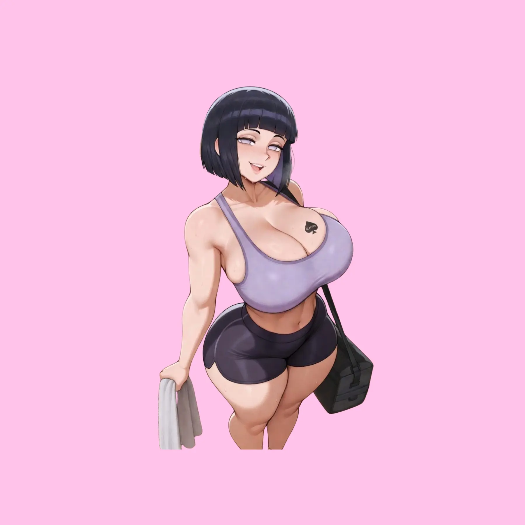 Hinata @1 Car Sticker – Kiss-Cut Vinyl Decal for Laptop & Hydro Flask, Full Body Sticker