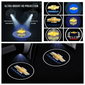 2 Car Door Light Projection Instrument, Fits Most Chevrolet Toyota Models, High-Definition Non-Fading LED Welcome Lights Accessory