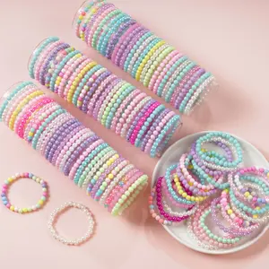 40Pcs Friendship Bracelets with Colorful 6mm Beads - Multi-Element Fashion Jewelry Elegant Design for Valentine's Day Christmas Student Gatherings Festival Gifts Pretend Jewelry Toys