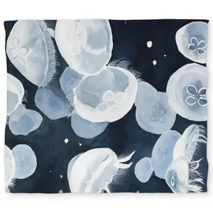 360 Stand King Size Duvet Cover Set - Elegant Jellyfish Sea Marine Ocean Theme, Coastal Home Decor Textile Bedding Linen, Model C1DCKSW0775YR2, Ocean Themed, Comfortable Duvet Covers, Marine Duvet Covers