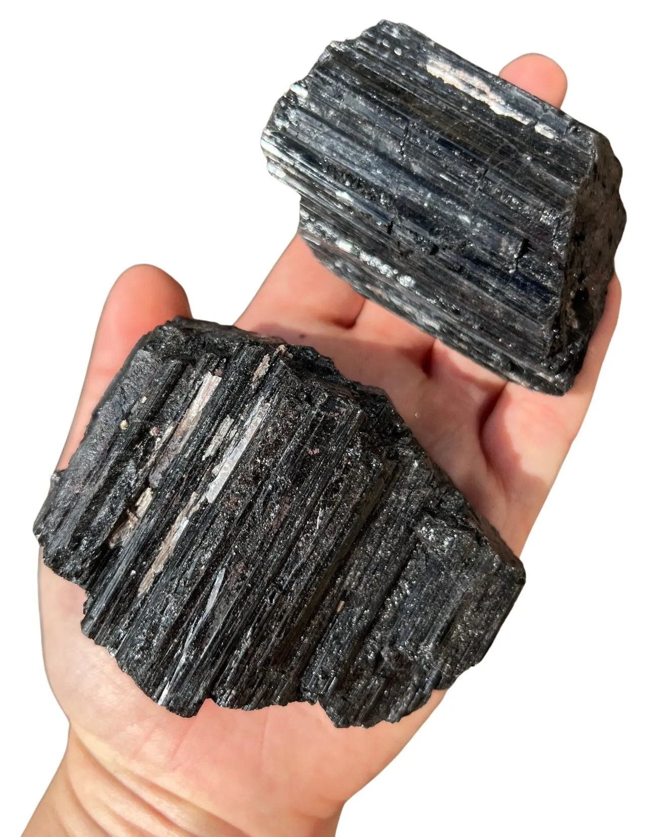 Chunky Raw Black Tourmaline Stone from Brazil for Protection, Grounding and Calming , Rough Black Tourmaline