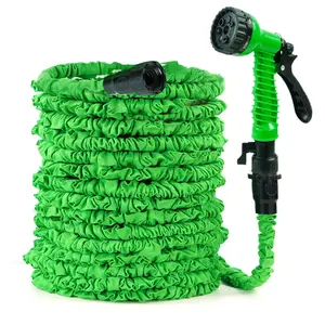 100FT Expandable Garden Hose, Water Pipe Flexible Hose with 7 Function Spray Nozzle for Watering Lawn Yard Garden Car Washing Pet Cleaning Ergonomic Design, NO Water Pressure