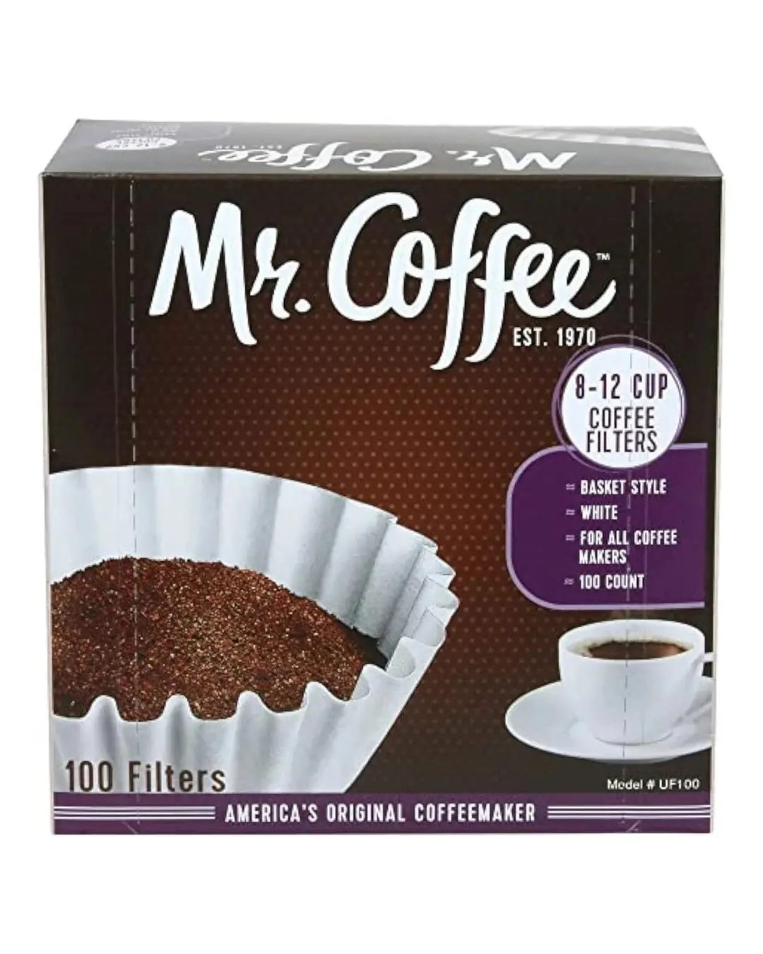 Mr. Coffee 8–12 Cup Basket Coffee Filters 100 Count Mr. Coffee 8–12 Cup Basket Coffee Filters 100 Count