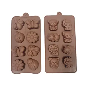 Yshoya Silicone Chocolate Molds, Food Grade, High Temperature Resistant, Cute Animal Design, Easy Release Ice Cube Mold