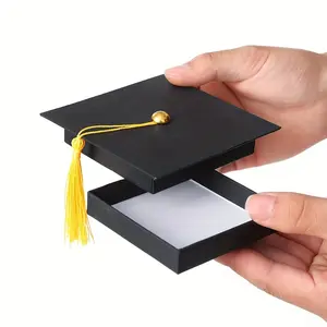 1PC Personalized Jewelry Box, New Graduation Season Elegant Gift Box, Bachelor's Hat Candy Box, Packaging Paper Box