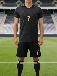Adult Football Jersey Set Number 7 Soccer Match Kit Short Sleeve & Shorts