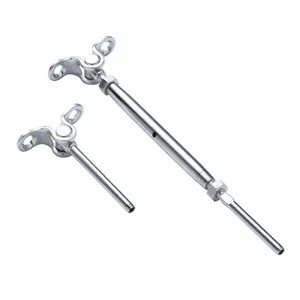 VEVOR T316 Stainless Steel Adjustable Angle 1/8" Cable Railing Kit/Hardware for Wood Post, Marine Grade for 1/8"Wire Rope,0-180-Degree Angle & Easy Installation, Silver (30 Pack)