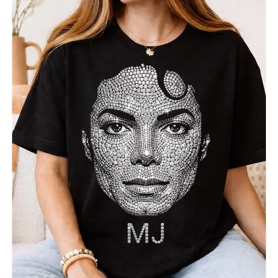 [Up to 50% off] Vintage Michael Jackson King of Pop T-shirt, halftone design shirt, classic pop idol shirt, MJ music T-shirt, gift for fans, gift for him, gift for her