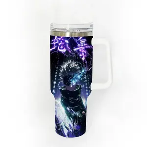 40oz Stainless Steel Tumbler, 1 Count Gojo Satoru Pattern Insulated Water Bottle, Stainless Steel Thermos, Stainless Steel Flask, Drinking Cup for Home Office School, Boyfriend Gift, Drinkware, Summer Cool Bottle