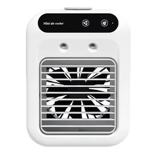 3-in-1 Portable Air Conditioner Fan, Mini Air Cooler & Humidifier with 2 Speeds, Rechargeable & Quiet, for Desk, Bedroom, Office, Car & Small Room Cooling(White)