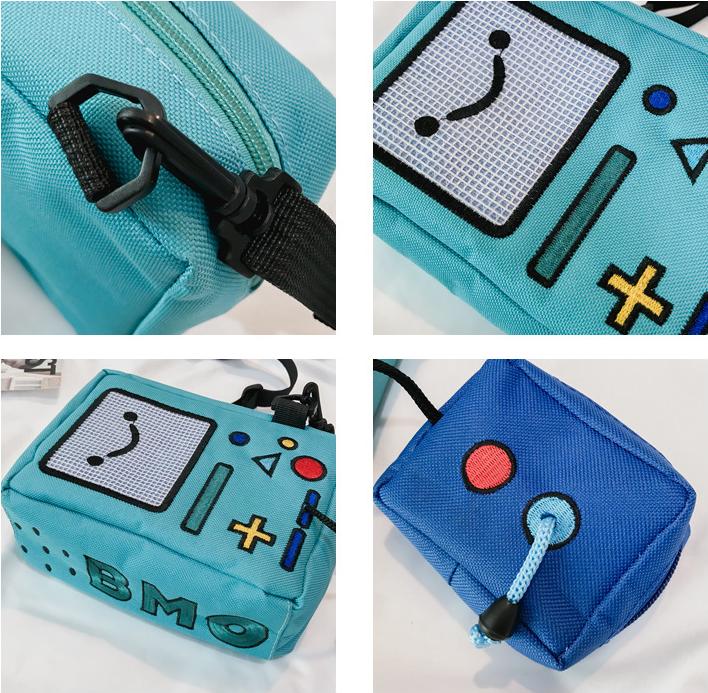 Cartoon Adventure Time BMO Backpack Funny Game Console School Bag 15x11x4.5 Inches Large Capacity Durable Material Adorable Design Portable Lightweight Casual Travel Bookbag