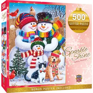 Sparkle & Shine - Family Portrait 500 Piece Glitter Puzzle