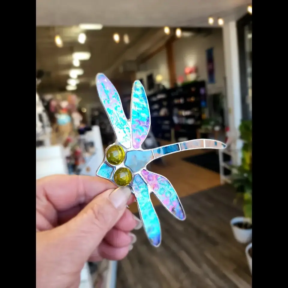 🐉 Stained Glass Dragonflies - 4.5" 🌈