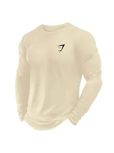 Men's Long Sleeve Athletic Workout Shirt, Breathable Quick-Dry Gym Top for Training & Daily Wear, Active Wear