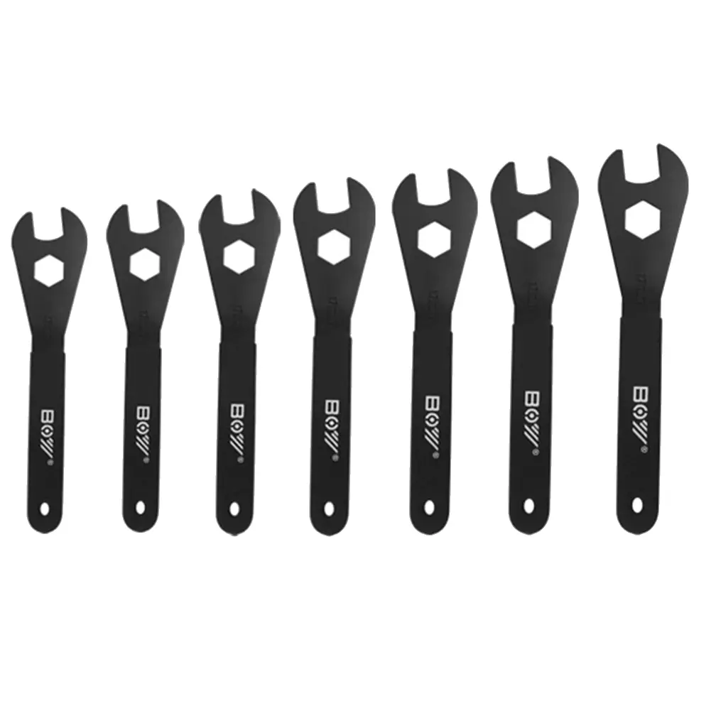 7Pcs Lightweight Carbon Steel Compact Bike Hub Cone Wrenches, 13-19 mm Open-End Wrenches, 194mm/7.6inch Tools for Bicycle Wheel Axle, Pedal Repair, 13-19Mm, Anti-Rust
