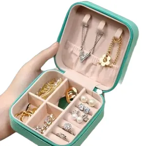 Portable Zipper Tavel Jewelry Box Storage