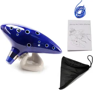12-Hole Alto C Ceramic Ocarina Flute  Beginner-Friendly Music Instrument Set