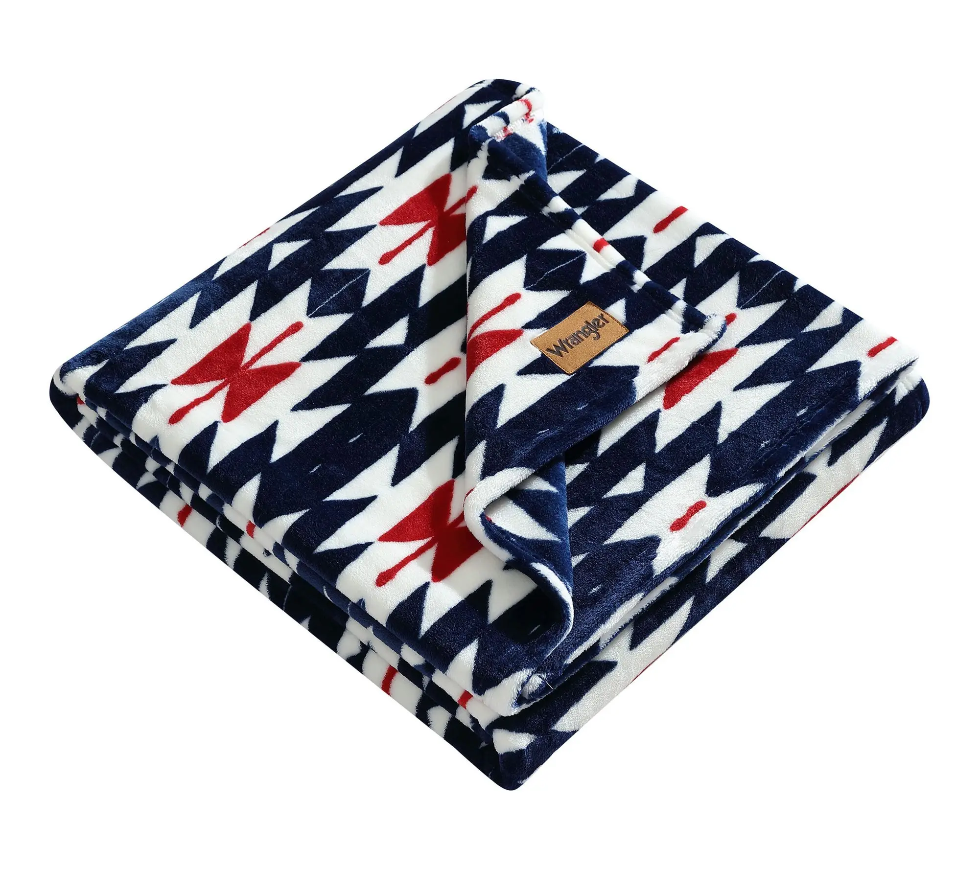 Wrangler Navajo Blue/Red Ultra Plush Fleece 50"X70" Throw Wrangler Navajo Blue/Red Ultra Plush Fleece 50"X70" Throw