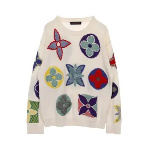 Pre-owned Louis Vuitton Cotton Small Leather Goods Multicolor Monogram Wool Sweater