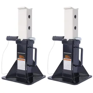 22 Ton (44,000 lbs) Heavy Duty Pin Type Car Jack Stands with Lock Adjustable Height to 19.75" Fit for Supporting Trucks, Trailers and Equipment