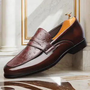 Men's large-size high-end loafers, simple wear design, fashionable and versatile business casual slippers, comfortable and one-stop 8675