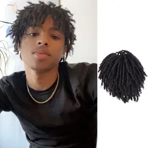 African Dreadlocks 6-Inch Curly Hair Head Wig Spiral Chemical Fiber Spiral Mesh Plate Dreadlocks Braided Hair