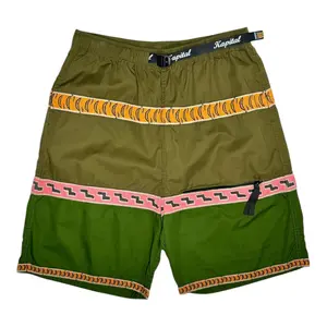 Kapital Combed Burberry ECO Baka Shorts Olive Green Multi