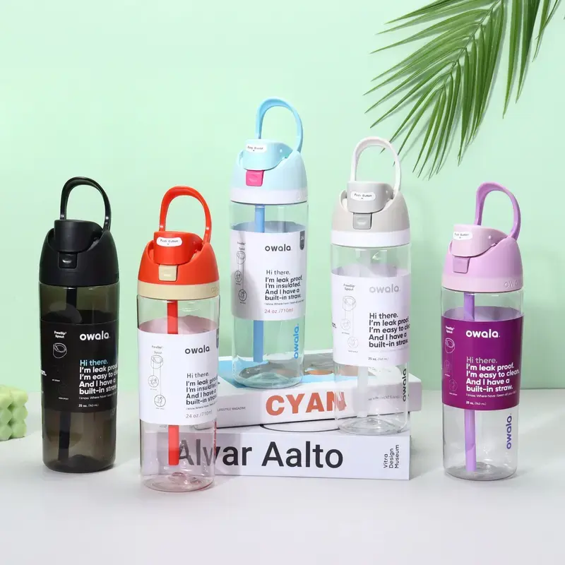 Owala Clear Plastic Water Bottle 25oz FreeSip Tritan Clear Plastic Water Bottle Multiple colors